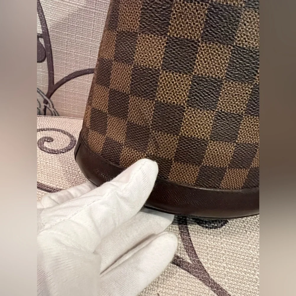 Louis Vuitton dammer ebene pm bucket bag/FULL LEATHER BAG/ EXCELLENT CONDITION - Picture 12 of 15